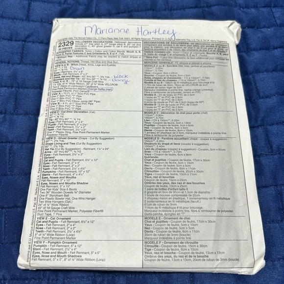 McCall craft pattern 2329- uncut- Halloween decorations - Picture 8 of 8